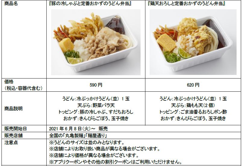 丸亀製麵　冷やしうどん弁当