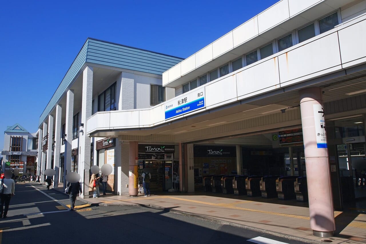 秋山ロケの地図　東村山市