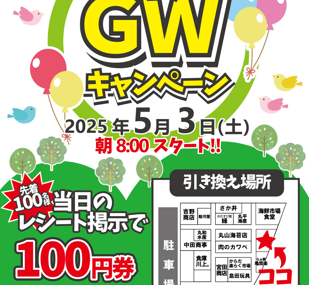202505東久留米卸売市場　100円券
