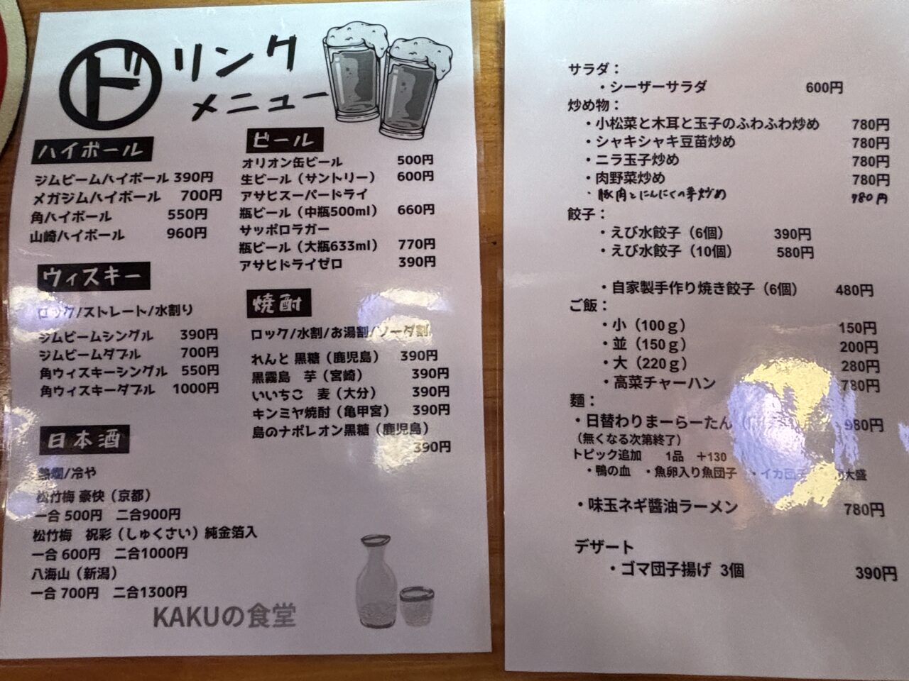 KAKUの食堂実食